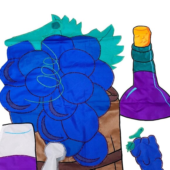 Outdoor Flag Wine & Grapes Wall Hanging Tapestry 42" x 28" - Picture 6 of 6